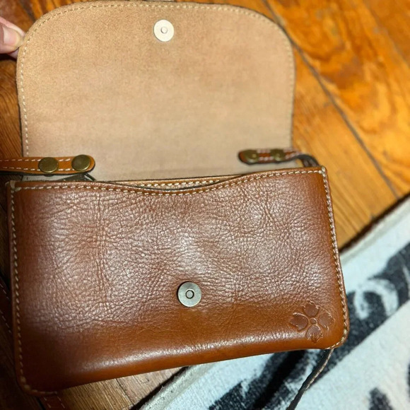 PATRICIA NASH Torri Tan Leather Heritage Collection Crossbody Bag Organizer - Picture 4 of 6
